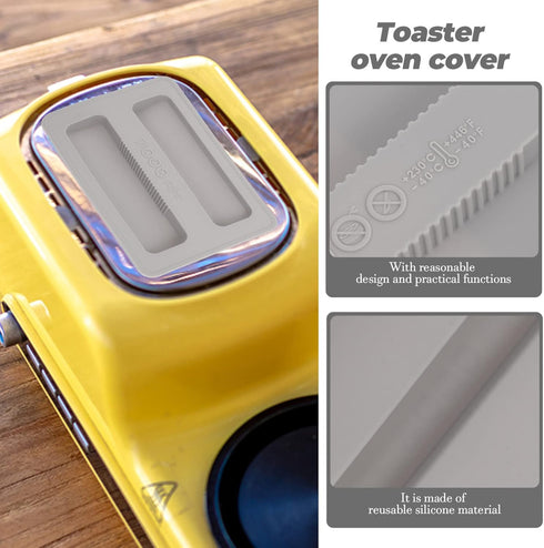 BESTonZON 2pcs Silicone Toaster, Toaster covers Maker Upper Cover Toaster Appliance Top Cover 2 Slice Toaster Dirt Cover Protector for Bread Machi...