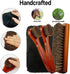 Shoe Brush, 4 Pieces Horsehair Shoe Brush, Shoe Brush Polish Kit, Horse Hair Brush for Leather Cleaner Brush with Shoe Shine Cloth Leather Shoes B...