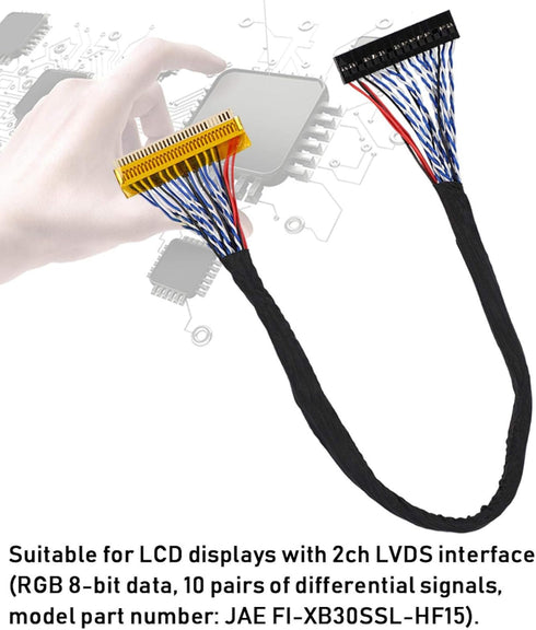 ASHATA LCD Screen LVDS Cable,5PCS 30Pin LVDS Cable 2 Channel 8-Bit Support 1280x1024 fpr 17/19inch TFT LCD Panel, LCD Screen LVDS Cable Profession...