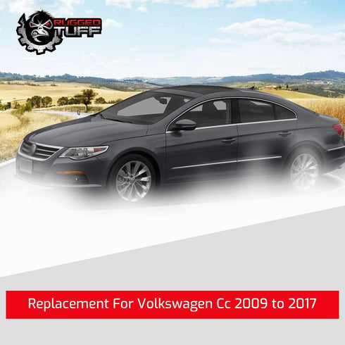 exactafit 8114L Driver Side Mirror Glass Replacement Repair Compatible With VW Volkswagen Passat Jetta CC Eos...