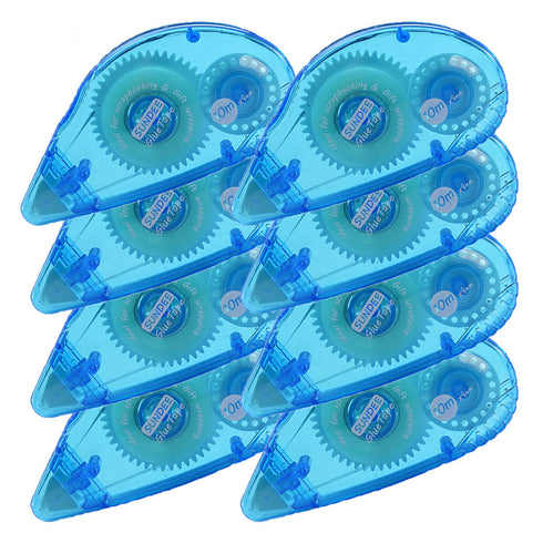 Glue Runner Permanent, Double Sided Adhesive Scrapbook Runner Tape Roller, 0.3-inch by 360-Inch, Permanent Adhesive Dots Roller Applicator, 8 Pack...