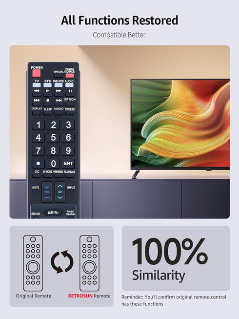 GB118WJSA Replacement TV Remote Control for Sharp Television Fit for Sharp AQUOS TV GB004WJSA GB005WJSA GA890WJSA GB105WJSA GA935WJSAE...