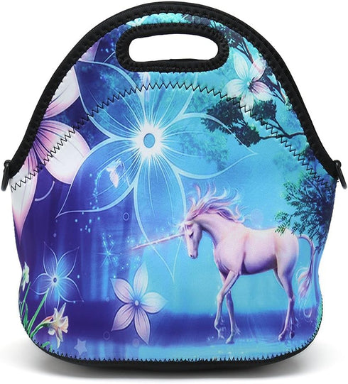 Insulated Neoprene Lunch Bag Removable Shoulder Strap Reusable Thermal Thick Lunch Tote Bags For Women,Teens,Girls,Kids,Baby,Adults-Lunch Boxes Fo...