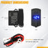 Rocker Type Charger Socket Type-C PD + USB QC 3.0 Charger + Voltmeter with Waterproof Cover 12V/24V Blue Led for Rocker Switch Switch Panel On Mar...