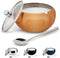 KooK Sugar Bowl, Sugar Bowl with Lid and Spoon, Sugar Container with Lid, for Salt, Coffee, Holds 2 Cups, Dishwasher Safe, Copper, 16 Oz...