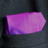 Fine Purple 100% Silk Pocket Square Full-Sized 16"x16"...