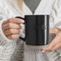 Sheffield Home Set of Stoneware Coffee Mugs- 4 Printed Coffee Cups, Tea Cups, Latte Mugs 16 oz (Black)...