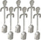 Maydahui 6PCS Skull Spoon 5 inch 18/10?304 ?Stainless Steel Hanging Teaspoons Coffee Tea Sugar Espresso Dessert Stirring Spoons Design for Hallowe...