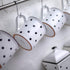 City to Cottage Handmade White And Black Polka Dot Ceramic Extra Large 17.5oz/500ml | Hot Chocolate, Coffee, Tea Mug, Cup with Handle Unique Desig...