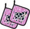Caroline's Treasures BB7162PTHD Cow on Pink Polkadots Pair of Pot Holders Kitchen Heat Resistant Pot Holders Sets Oven Hot Pads for Cooking Baking...