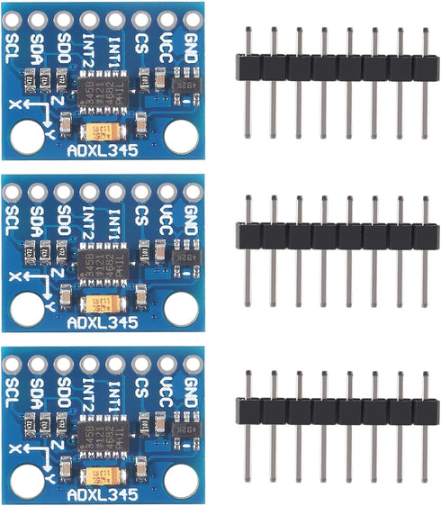 3PCS GY-291 ADXL345 3-Axis Digital Acceleration of Gravity Tilt Module with IIC SPI Transmission for Arduino (3PCS)...