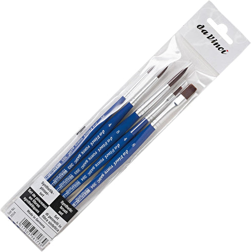 da Vinci Student Series 3504 Forte Student - 5 Brush Set - Beginner Forte Synthetics with Blue Handles - Rugged and Strong for All Media...