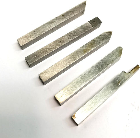 ZR 5 Pcs 4x4mm Carbide Tipped Lathe Metal Cutter Bit Cutting Tool Set Turning Boring Cutters Accessories for Mini Miniature Metal Lathe...