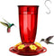 Kingsyard Hummingbird Feeder for Outdoors Hanging - 6 Bee Guard Feeding Ports & Built-in Ant Moat, Wild Bird Feeder for Outside Garden Yard Patio ...