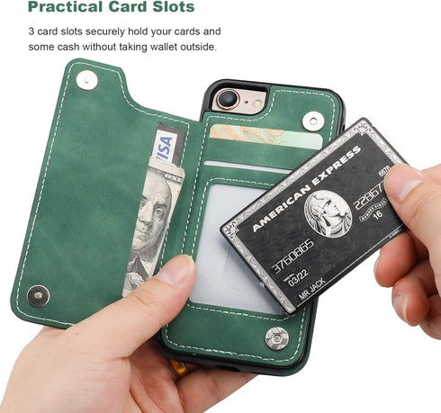 Vaburs Wallet Case for iPhone SE(2022)/SE(2020)/8/7 with Card Holder, Embossed Mandala Pattern Flower Premium PU Leather Double Magnetic Buttons F...