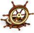 Nagina International 4" Small Rosewood Crafted Brass Ring Ship Wheel | Pirate's Adult Nautical Decor Steering Wheel | Maritime Nursery Decor...