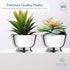 Royal Imports 8" Decorative Plastic Planter Pedestal Bowl- Flower Pot Cover, Footed Succulent Dish for Wedding, Party, Garden, Home and Holiday De...