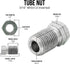 4LIFETIMELINES Stainless Steel Brake Line Tube Nut, 3/16 (M10x1.0 Inverted), Bag of 10...