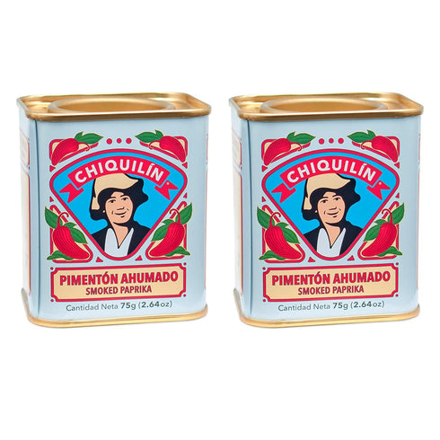 Smoked Paprika Chiquilin Tin 2.64 Oz (2 Pack) Pimenton Ahumado Spain Rich Smokey Flavor...