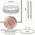 4 Pieces Women Rhinestone Evening Clutch Bag Silver Clutch Purses Bag for Women Evening Rhinestone Jewelry Set...