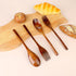 6Pcs Wooden Spoons Forks Set Wooden Spoons and Forks Cutlery Set, Reusable Wooden Utensil Set Wood Spoons Flatware Sets for Stirring Cooking Campi...