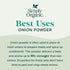 Simply Organic White Onion Powder, Certified Organic | 3 oz | Pack of 2 | Allium cepa...
