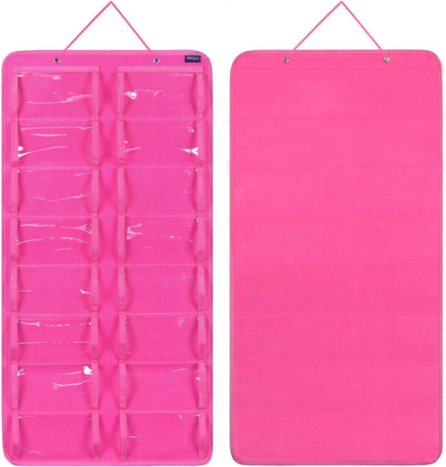 AROUY Sunglasses Organizer Storage, Hanging Dust Proof Wall Pocket Glasses Organizer - 16 Felt Slots Sunglass Organizer Holder with Metal Hook and...