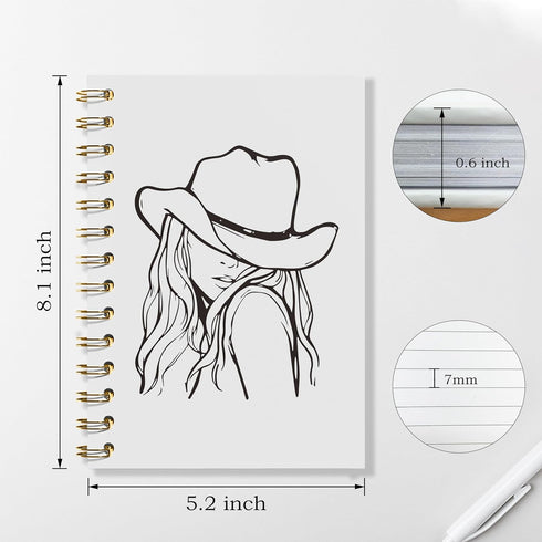 Cowgirl Notebook - Preppy Notebook, Preppy Journal, Western Notebook, Western Office Supplies, Howdy Western Notebook Journal, Cowgirl Stuff Spira...