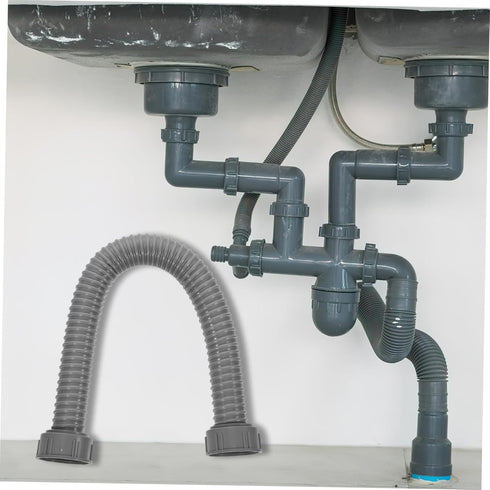 Sink connecting extension drain hose for washing machine water outlet hose drain tubing sink drain flexible hose flexible drain double head plasti...