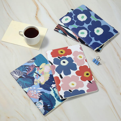 12 Pack Flower Design Line Notebook Journals Bulk for Traveler, Student, Office, College Ruled Composition Subject Notebooks Planner with Lined Pa...
