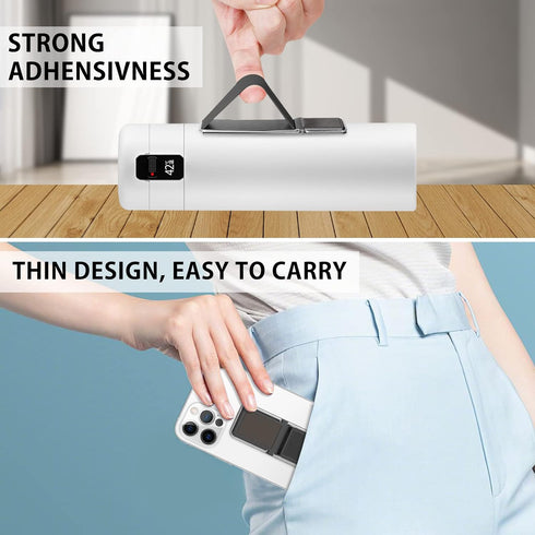 Phone Grip with Metal Stand, Magnetic Area, Cell Phone Strap Loop Finger Holder for Hand Handle Grips Gripper for Back of Phone Suitable for iPhon...