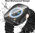 2 Pack 2 in 1 Waterproof Case for Apple watch Ultra 49mm, Straight Edge PC Front & Back Bumper with Tempered Glass Screen Protector 360 Protective...