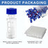 2mL Autosampler Vials, 9-425 HPLC Vials with Screw Cap, White PTFE & Red Silicone Septa, Borosilicate Sample Vial with Writing Area and Graduation...