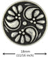 Bezelry 12 Pieces Flower Swirl Antique Silver Metal Shank Buttons 18mm (11/16 inch)...