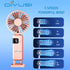 Portable Foldable Handheld Mini Fan, 2000mAh Rechargeable USB Battery, with Battery Level LED Display, Lady Travel Outdoor Special Eyelash Fan (Pi...