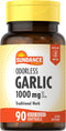 Odorless Garlic Softgels | 1000mg | 90 Count | Non-GMO and Gluten Free Supplement | by Sundance...