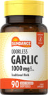 Odorless Garlic Softgels | 1000mg | 90 Count | Non-GMO and Gluten Free Supplement | by Sundance...