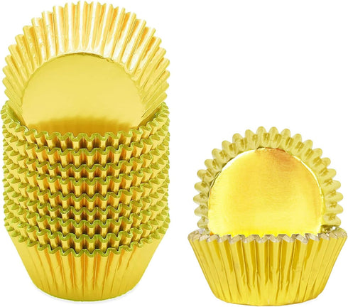 qiqee Gold Foil Cupcake Liners For Baking 300 Count Baking Cups Thick ? Sturdy, Oil Resistance,Muffin Liners Paper(Standard Size)...