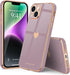 Teageo for iPhone 14 Case for Women Girl Cute Love Heart Luxury Electroplate Plating Soft Bling Back Cover Raised Full Camera Protection Bumper Si...