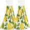 Boccsty Lemon Hanging Kitchen Towels 2 Pieces Summer Lime Tree Branch Dish Cloth Tie Towels Hand Towel Tea Bar Towels for Bathroom Farmhouse House...