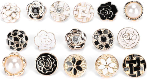 Cover Up Button Pins, 30PCS Brooch Pins for Clothes, Safety Brooch Buttons, Accidental Exposure Prevention Invisible Buttons for Women Girls Cloth...