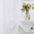 MYSTIC-HOME Sheer Curtains White 45 Inch Length, Rod Pocket Voile Drapes for Living Room, Bedroom, Window Treatments Semi Crinkle Curtain Panels f...