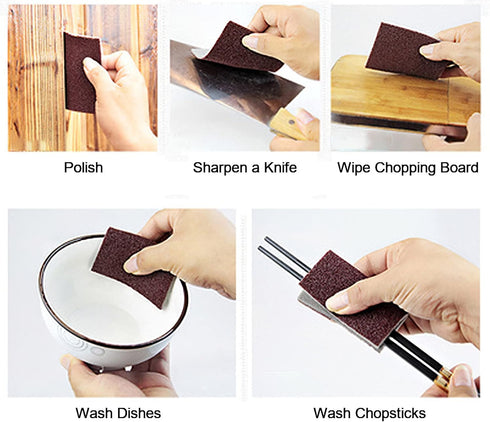 20pcs Nano Carborundum Sponge, Emery Sponge Brush Clean Eraser Scrub, Kitchen Magic Cleaning Sponge for Removing Rust Cleaning Pots and Pans, Hous...