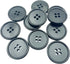 Buttons 1 Inch (1") 4 Hole 20 Pieces - Black - Sewing Crafts Replacement Button -Perfect for Crafts, Coats, Shirts, Pants, Shorts, Cardigans, Blaz...