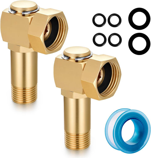 Garden Hose Reel Parts Fittings Swivel Elbow Connector Garden Hose Swivel Reel Replacement Parts Brass Replacement Part Swivel Adapter (2 PCS)...