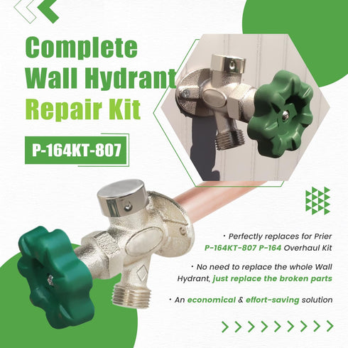 Replace for Prier P-164KT-807 Rebuild Kit P-164KT-807 P-164 Overhaul Kit includes P-164KT-805 Soft-Grip Handle Kit fit for P-164 Original or Diamo...