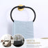 Towel Ring Black & Gold, Suyar Stainless Steel Hand Towel Holder, Oval Shape Towel Hanger, Towel Rack for Bathroom Wall...