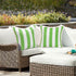 Outdoor Throw Pillow Covers 18×18 Inch, Waterproof Square Throw Pillow Cases with Fringe, Striped Decorative Outdoor Cushion Covers for Garden, Pa...