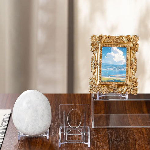 Acrylic Plate Stands,Adjustable Acrylic Plate Stand Picture Frame Display Holder Decorative Plate Display Stand Clear Easel Stand for Display Acry...