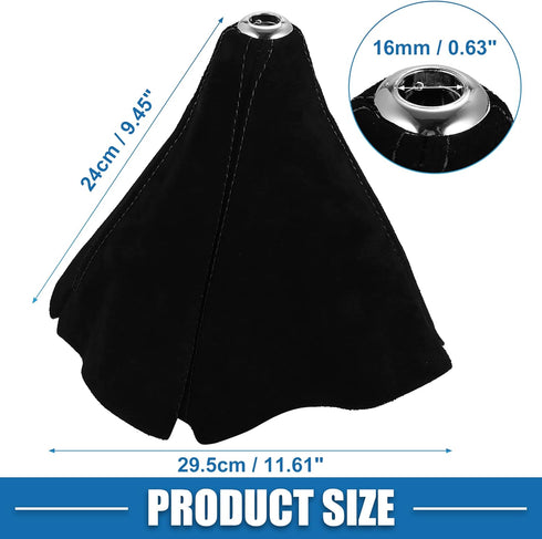 Car Shift Boot Cover Universal Gear Shift Knob Boot Dust Cover Suede Black...